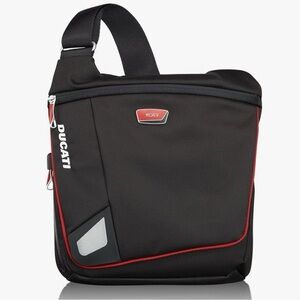 Tumi Ducati Black and Red Messenger Crossbody Bag EUC